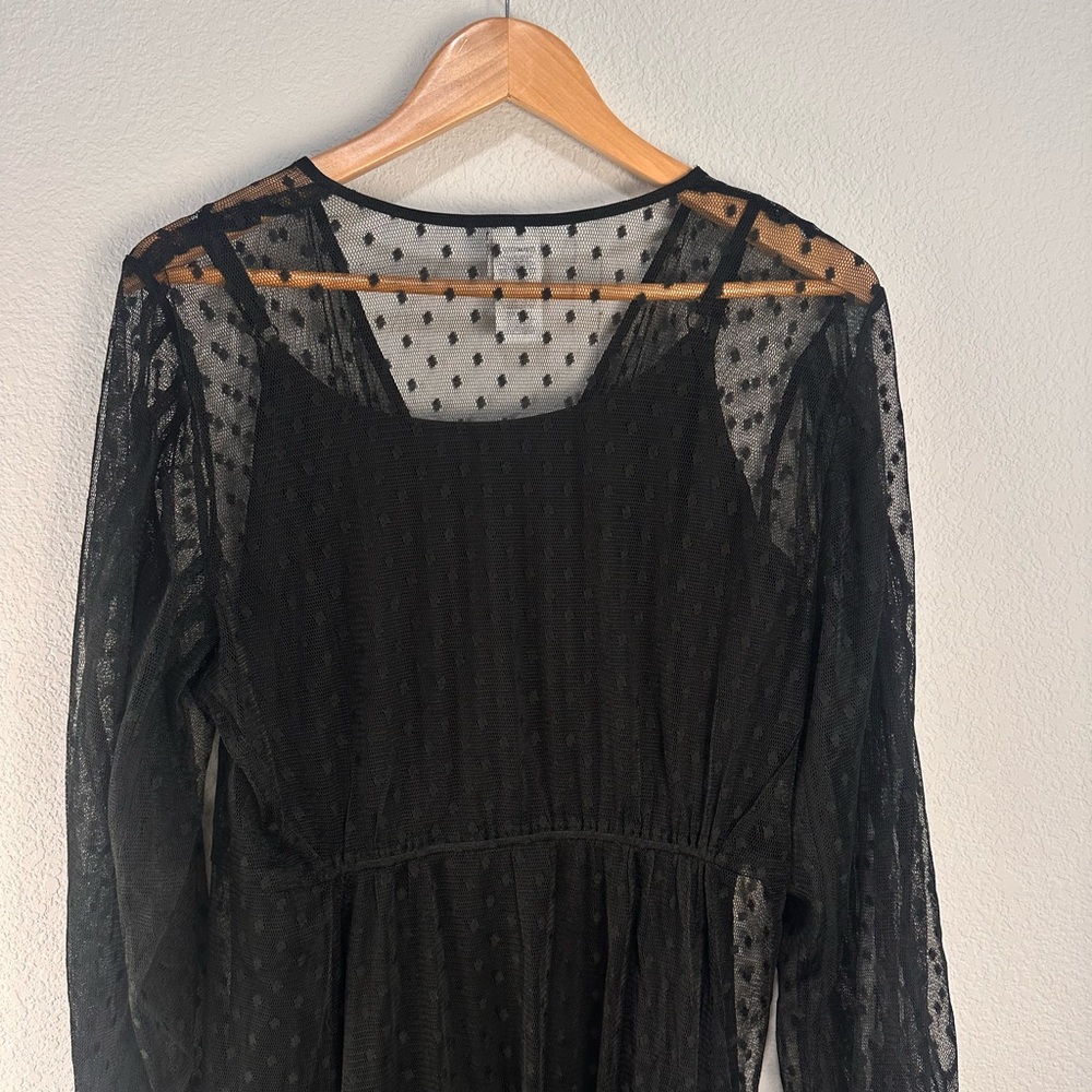 CAbi Black Sheer Theatre Dress - Picture 5 of 6